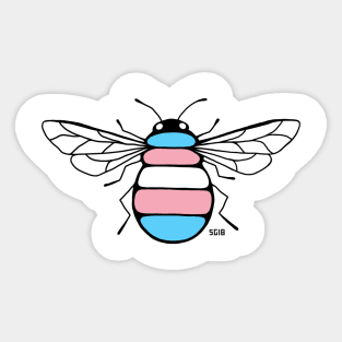 Trans Pride Bee Sticker